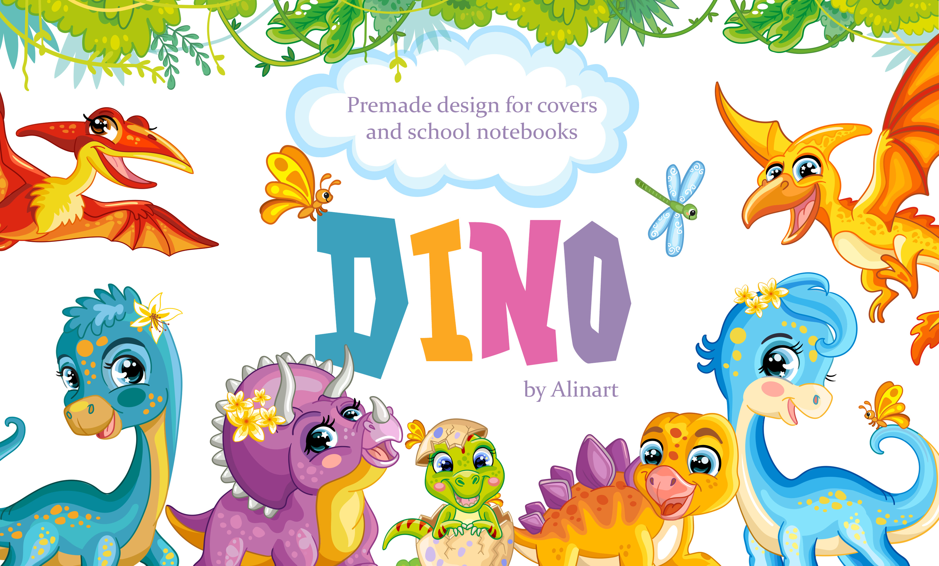 Premade design for covers and school notebooks — Изображение №1 — Иллюстрация, Графика на Dprofile