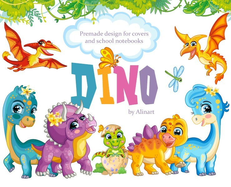 Premade design for covers and school notebooks на Dprofile