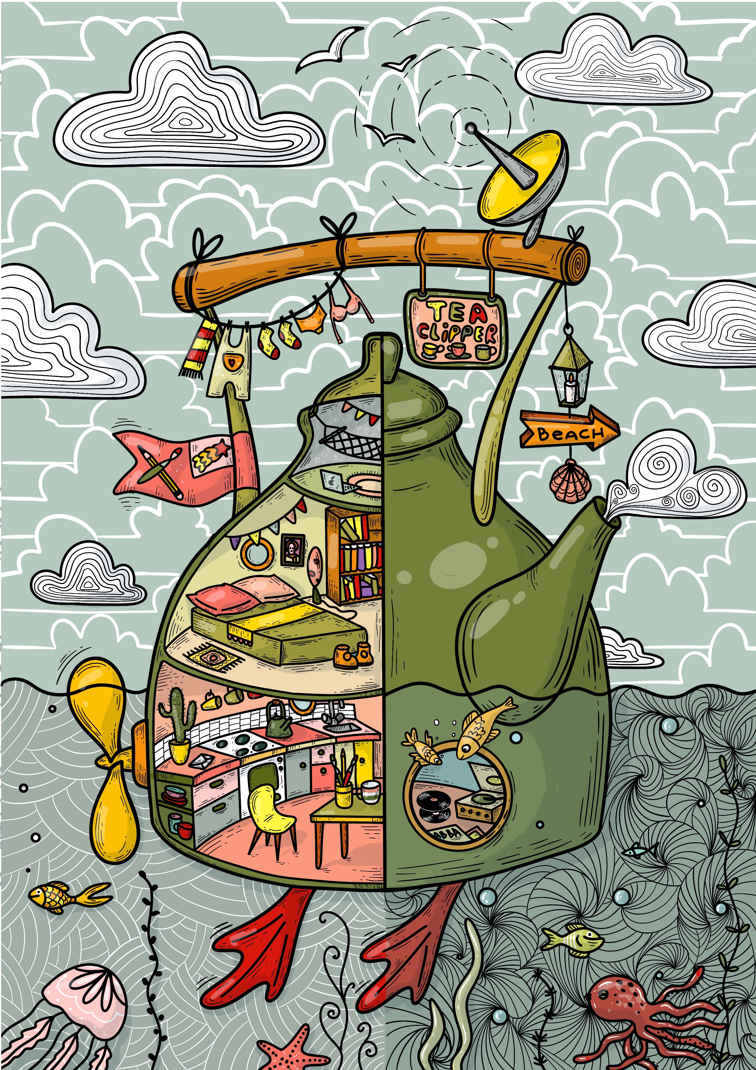 КОНЦЕПТ-ПРОЕКТ КНИГИ-РАСКРАСКИ ПРО ВОЛШЕБИЦУ И ХУДОЖНИЦУ — Изображение №4 — Иллюстрация на Dprofile