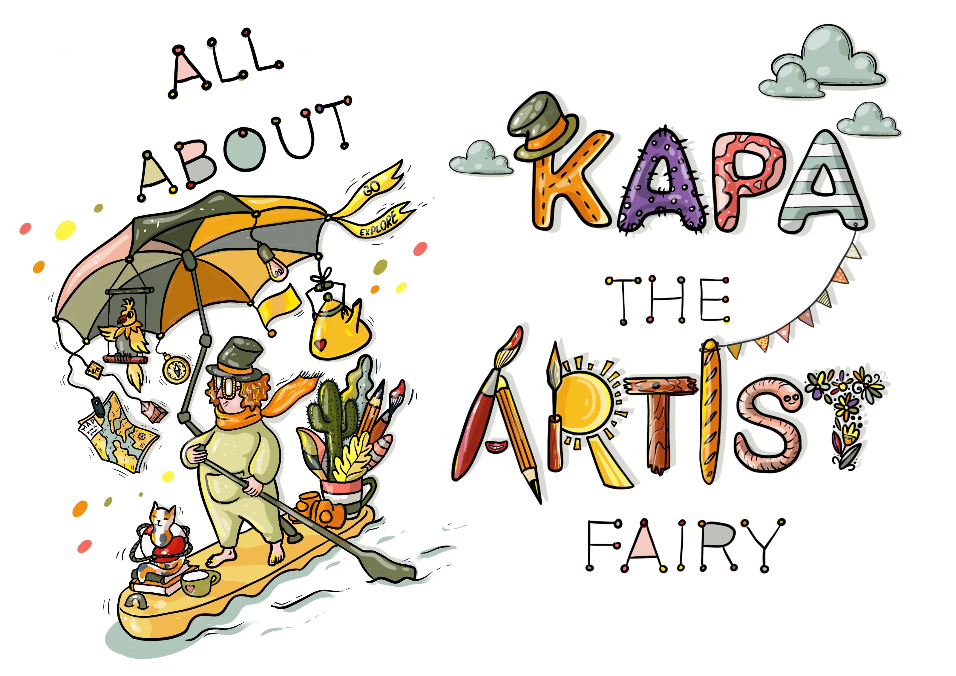 КОНЦЕПТ-ПРОЕКТ КНИГИ-РАСКРАСКИ ПРО ВОЛШЕБИЦУ И ХУДОЖНИЦУ — Изображение №1 — Иллюстрация на Dprofile