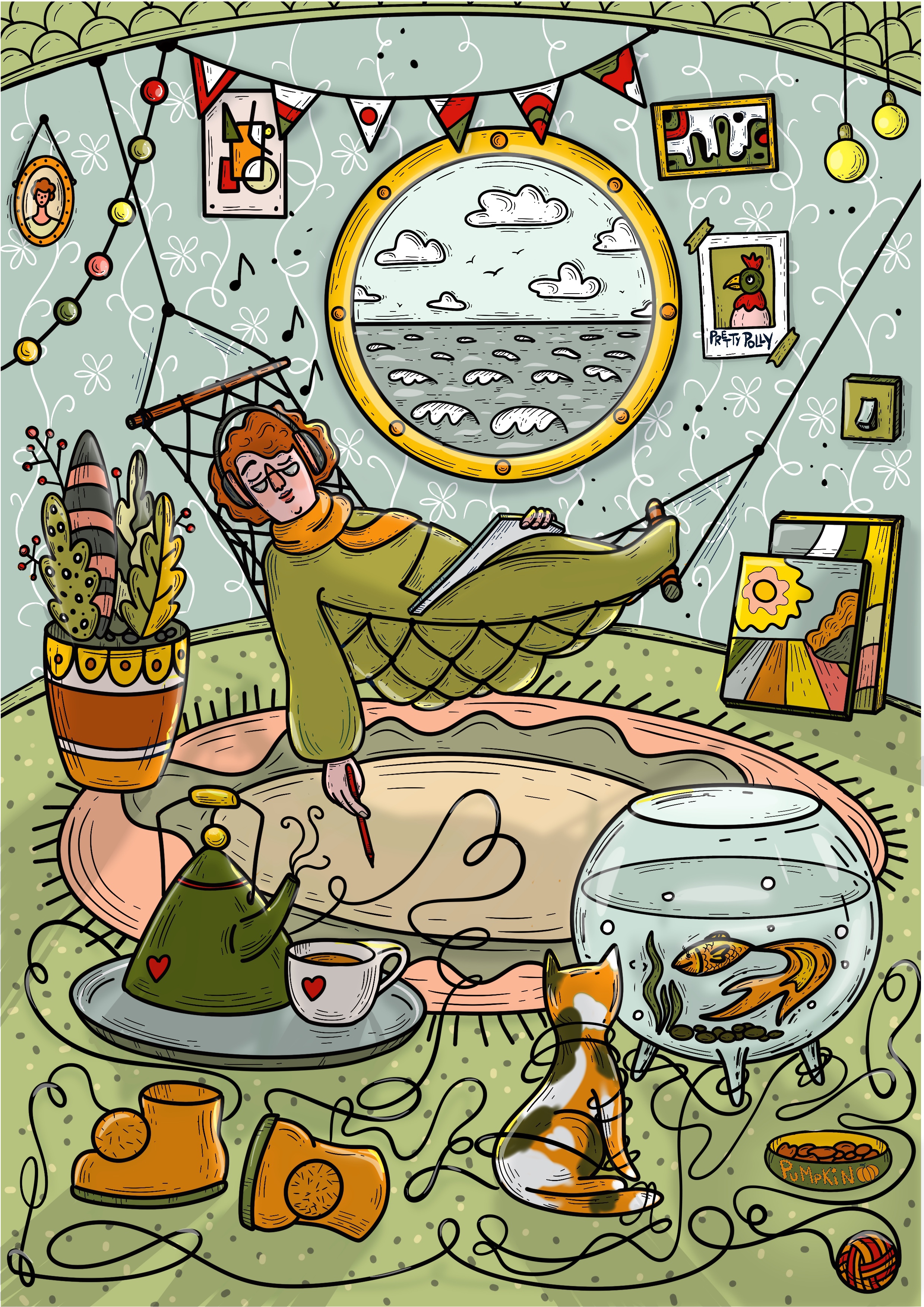 КОНЦЕПТ-ПРОЕКТ КНИГИ-РАСКРАСКИ ПРО ВОЛШЕБИЦУ И ХУДОЖНИЦУ — Изображение №7 — Иллюстрация на Dprofile