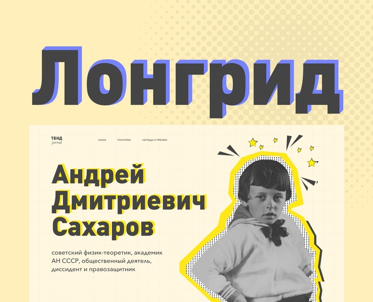 Лонгрид | Сахаров — Интерфейсы, Графика на Dprofile