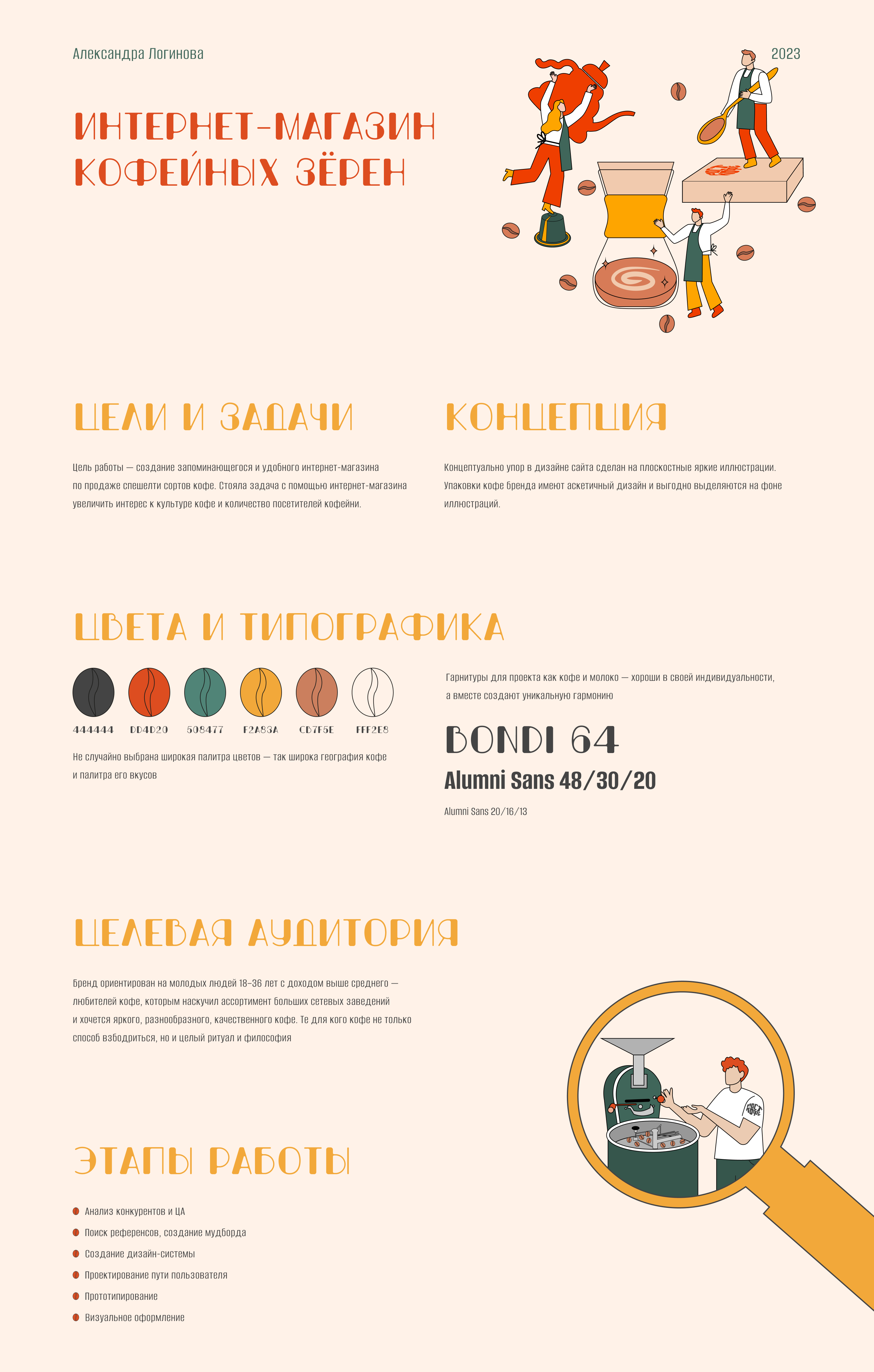 Интернет-магазин кофе | E-commerce coffee beans — Изображение №1 — Интерфейсы, Иллюстрация на Dprofile