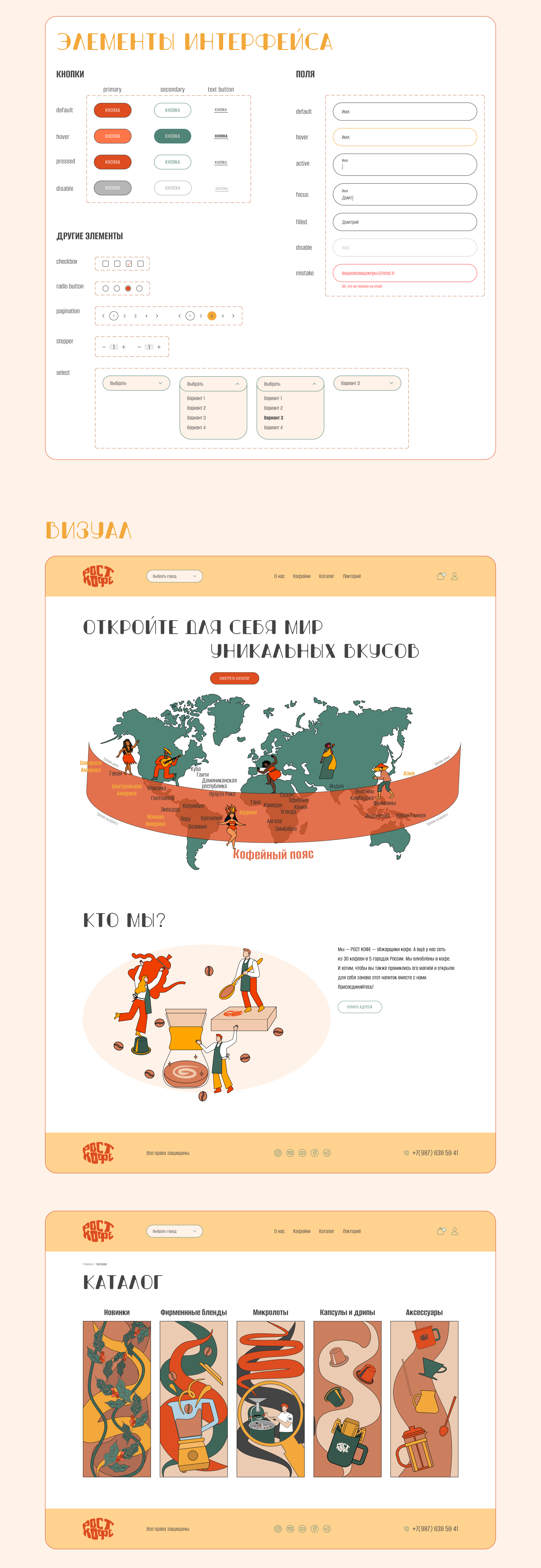Интернет-магазин кофе | E-commerce coffee beans — Изображение №3 — Интерфейсы, Иллюстрация на Dprofile