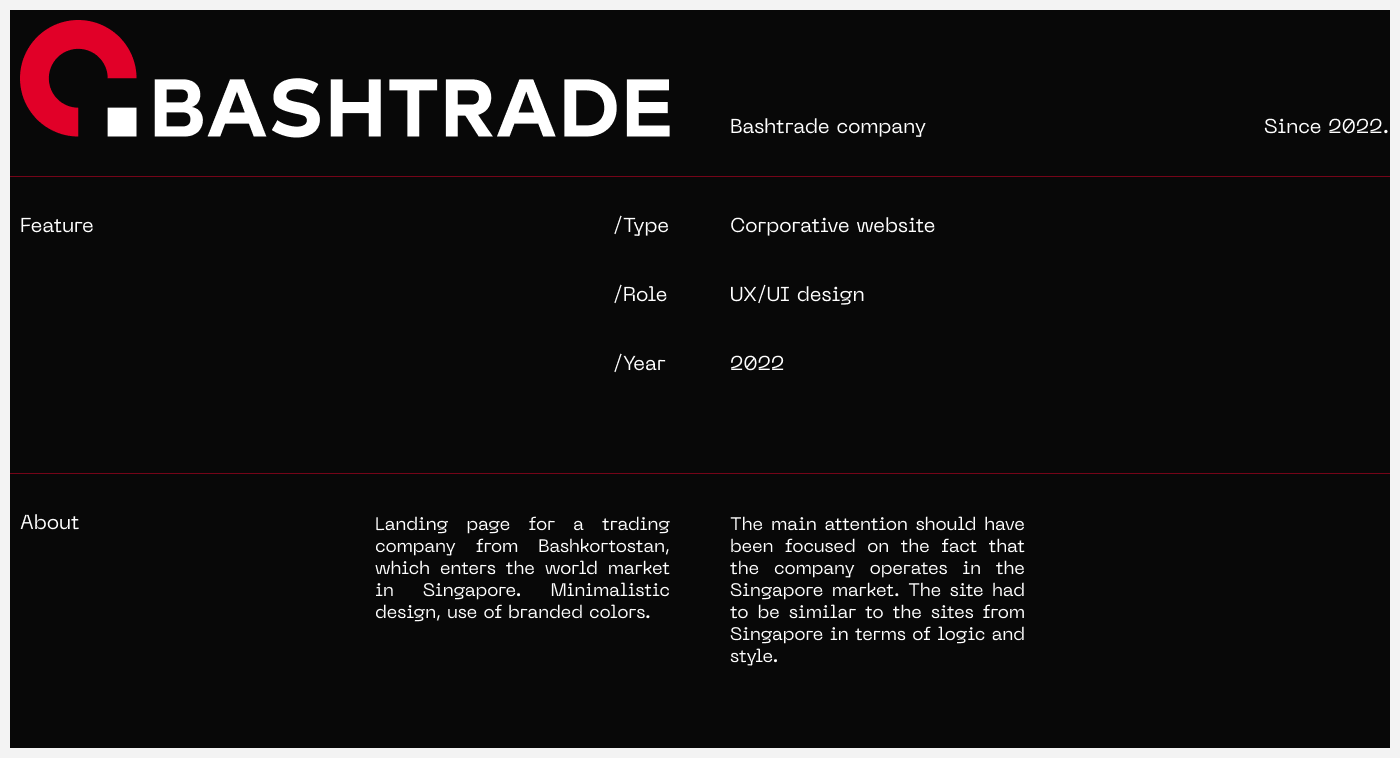 Trading company Landing page — Изображение №1 — Интерфейсы на Dprofile
