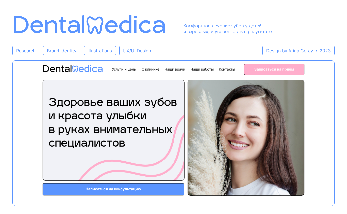 Dental Medica | UX/UI Design | Website — Изображение №1 — Интерфейсы на Dprofile