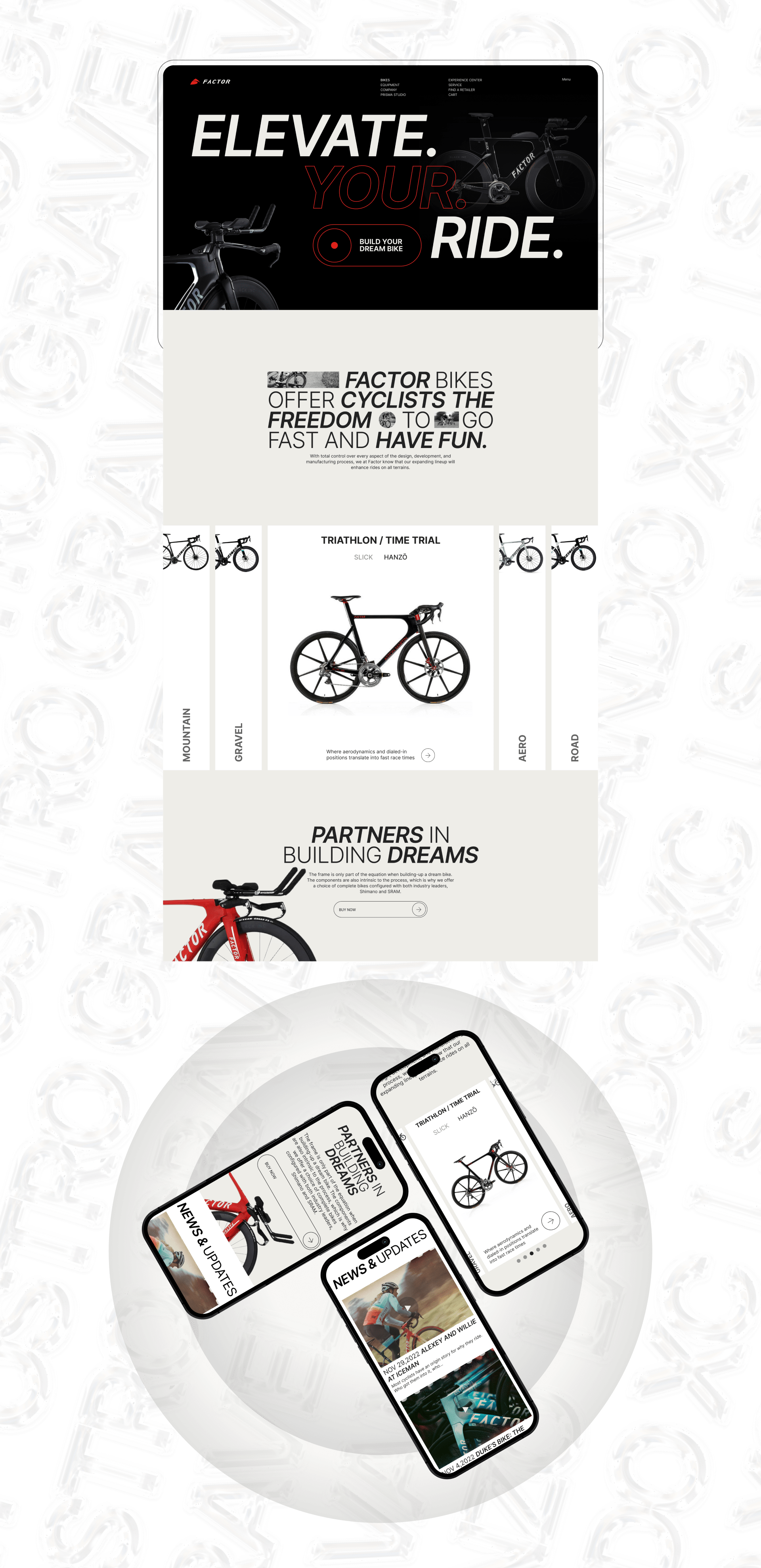 REDESIGN CONCEPT Factor Bikes — Изображение №2 — Интерфейсы, Маркетинг на Dprofile