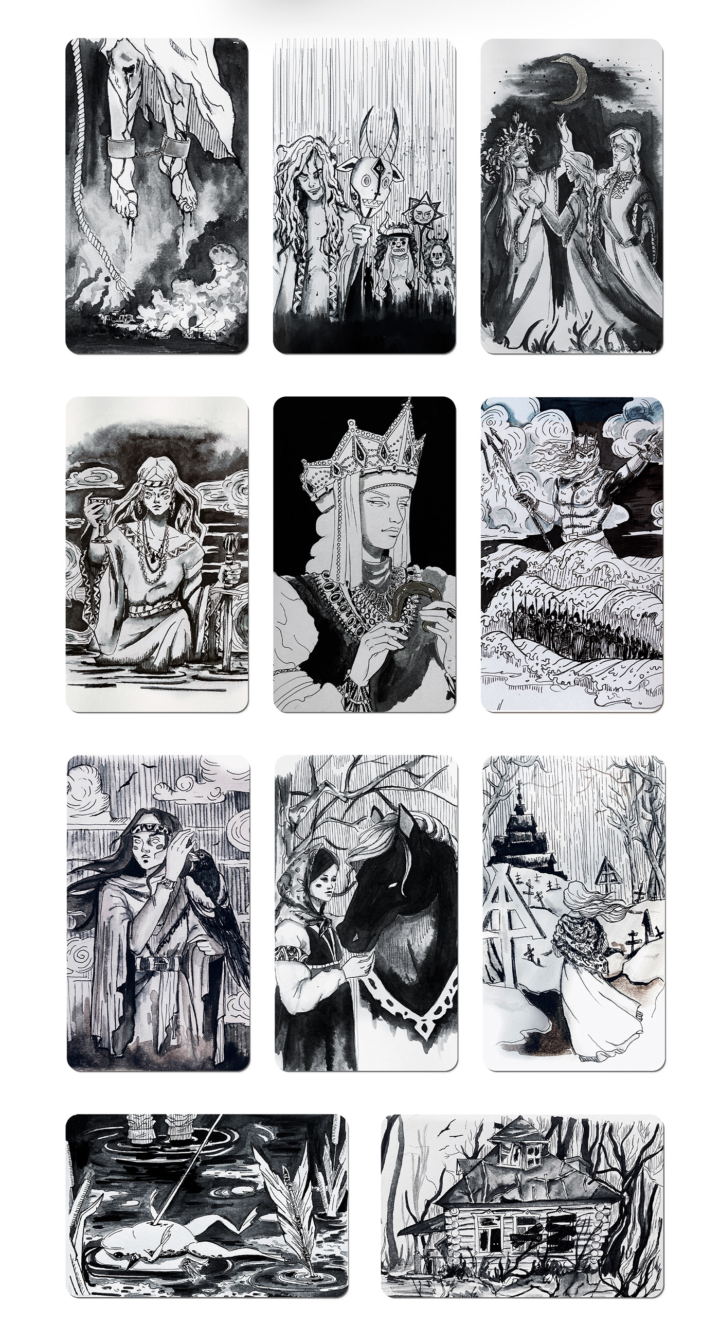 Метафорические карты. Иллюстрации inktober 2023 — Изображение №8 — Иллюстрация, Графика на Dprofile