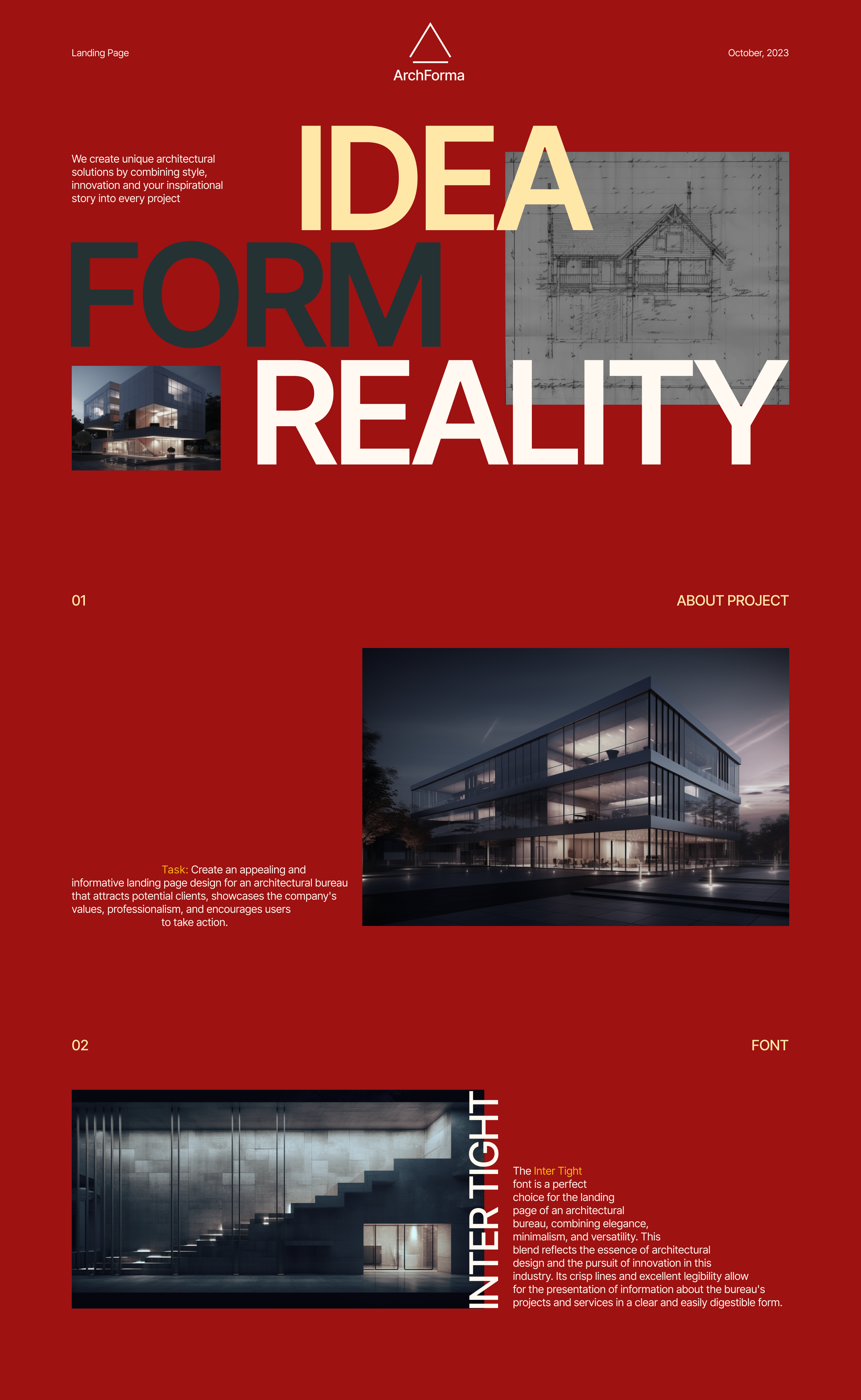 ArchForma | Landing Page — Изображение №1 — Интерфейсы на Dprofile