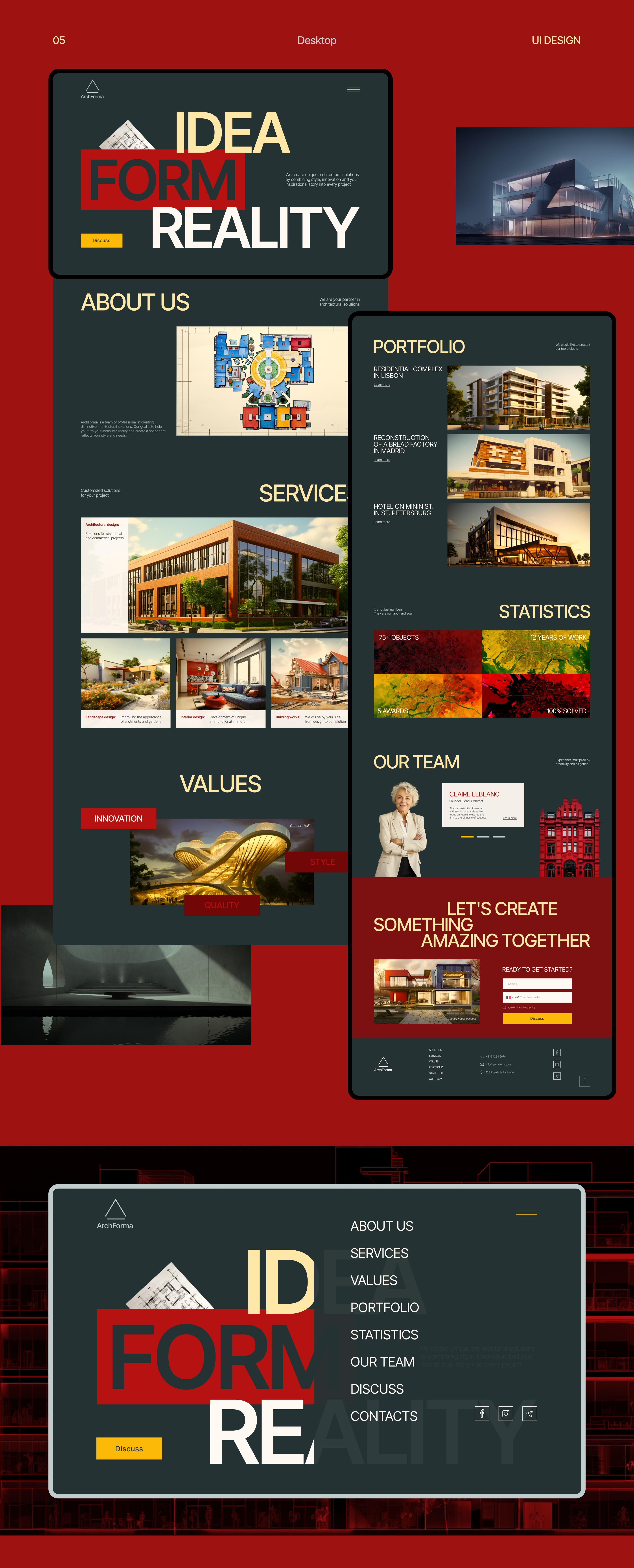 ArchForma | Landing Page — Изображение №3 — Интерфейсы на Dprofile