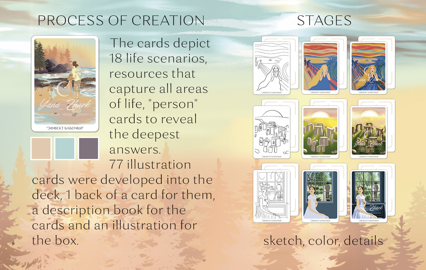 METAPHORICAL ASSOCIATIVE CARDS. Butterfly Effect. — Изображение №3 — Иллюстрация, Графика на Dprofile