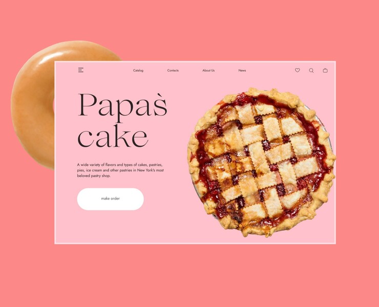 Internet shop Papa`s Cake — Интерфейсы, Маркетинг на Dprofile
