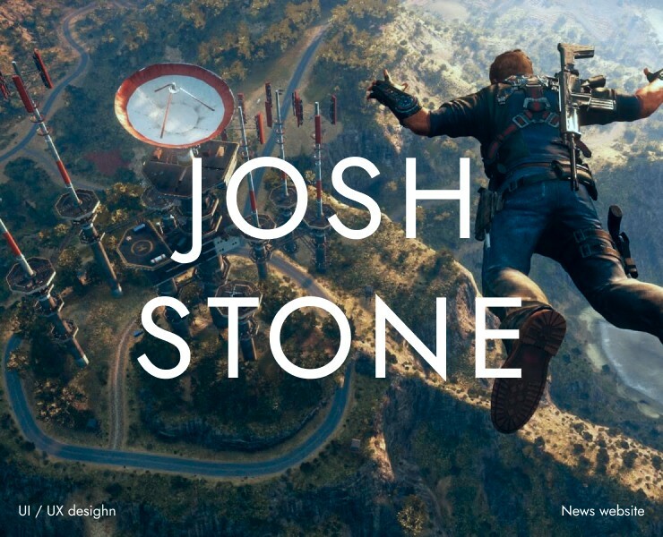 News portal Josh Stone — Интерфейсы, Маркетинг на Dprofile