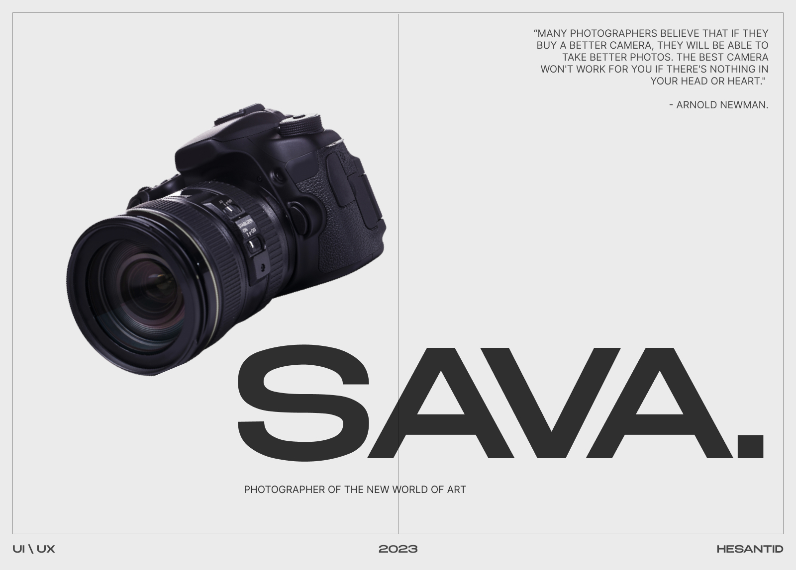 SAVA. PHOTOGRAPHER — Изображение №1 — Интерфейсы, Брендинг на Dprofile