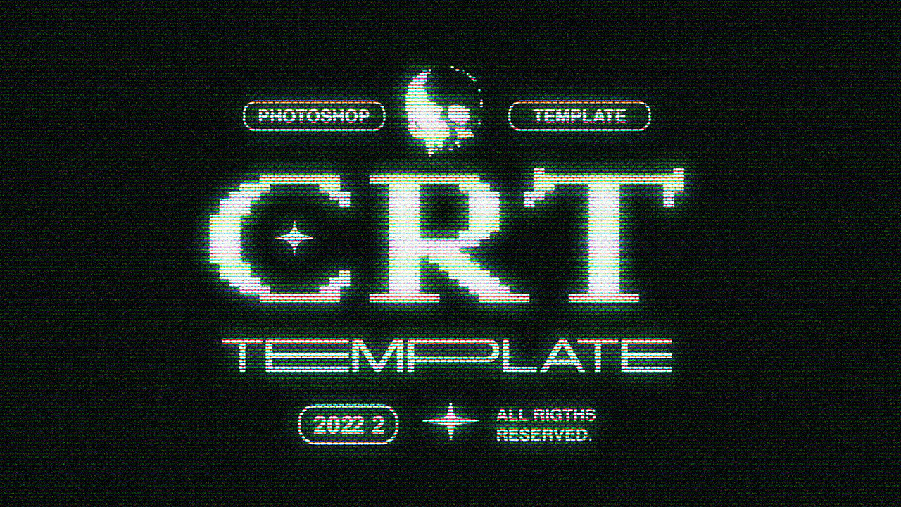 (FREE) CyberPsycho CRT Photoshop Template — Изображение №1 — Брендинг, Графика на Dprofile
