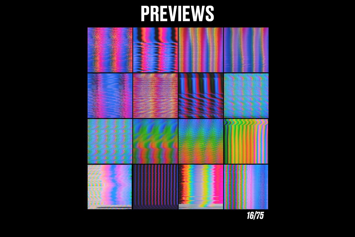 (FREE) 75 Glitch Backgrounds -COLOR_FREQNCY — Изображение №3 — Интерфейсы, Маркетинг на Dprofile
