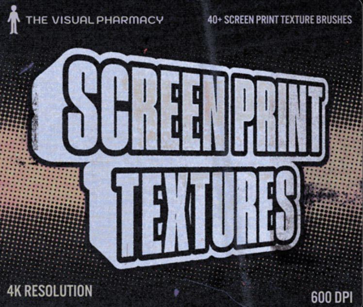(FREE) 40+ SCREEN PRINT TEXTURE BRUSHES — Изображение №1 — Интерфейсы, Маркетинг на Dprofile