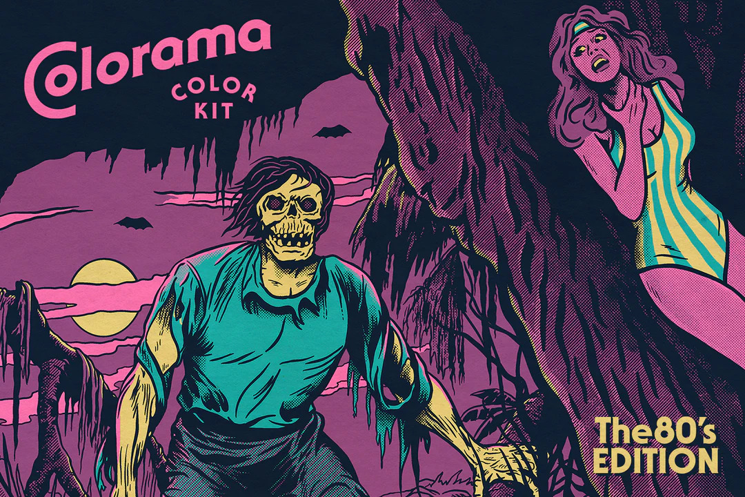 (FREE) Colorama Color Kit - 80's Edition (Photoshop) — Изображение №5 — Интерфейсы, Маркетинг на Dprofile