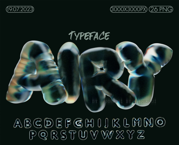 (FREE) Airy 3d Font — Брендинг, 3D на Dprofile
