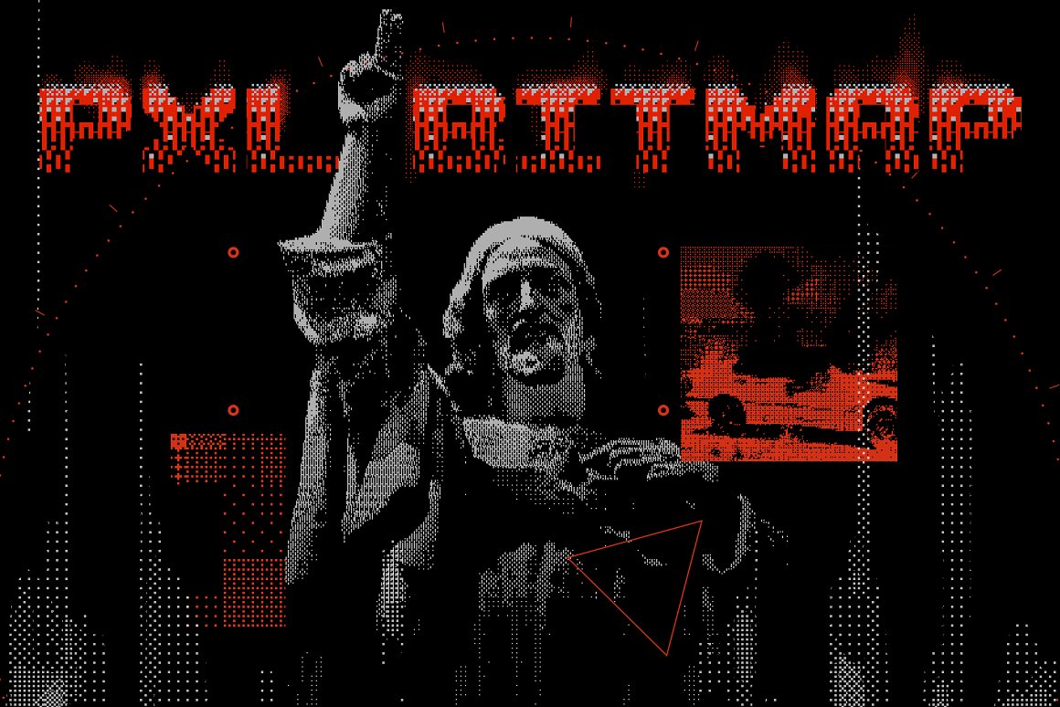 (FREE) Pxl Bitmap - Photoshop Effect — Изображение №1 — Брендинг, Графика на Dprofile
