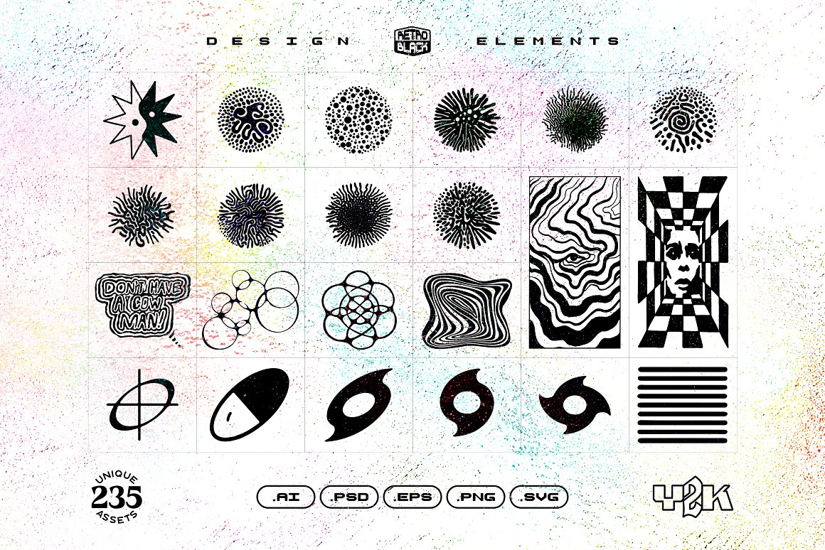 (FREE) 235 Y2K Shapes, Icons and Elements — Изображение №8 — Брендинг, Графика на Dprofile