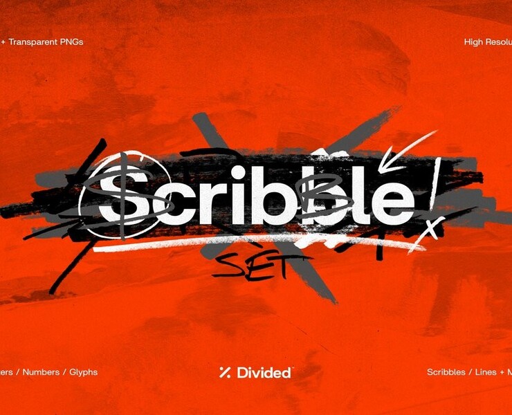 (FREE) Scribble Set (150+ Hand-drawn Elements) на Dprofile