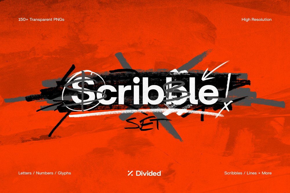 (FREE) Scribble Set (150+ Hand-drawn Elements) — Изображение №1 — Графика, Маркетинг на Dprofile
