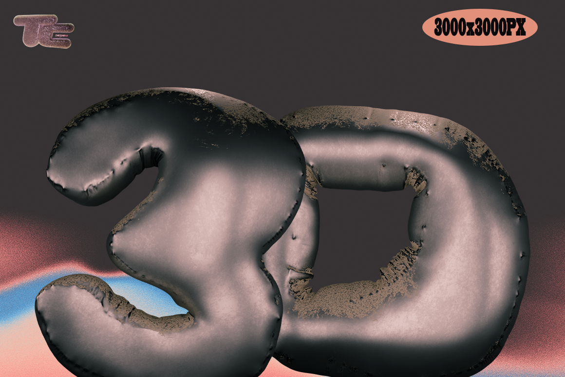 (FREE) TROFCOLOR - Inflated 3D Letters & Numbers — Изображение №4 — Брендинг, 3D на Dprofile