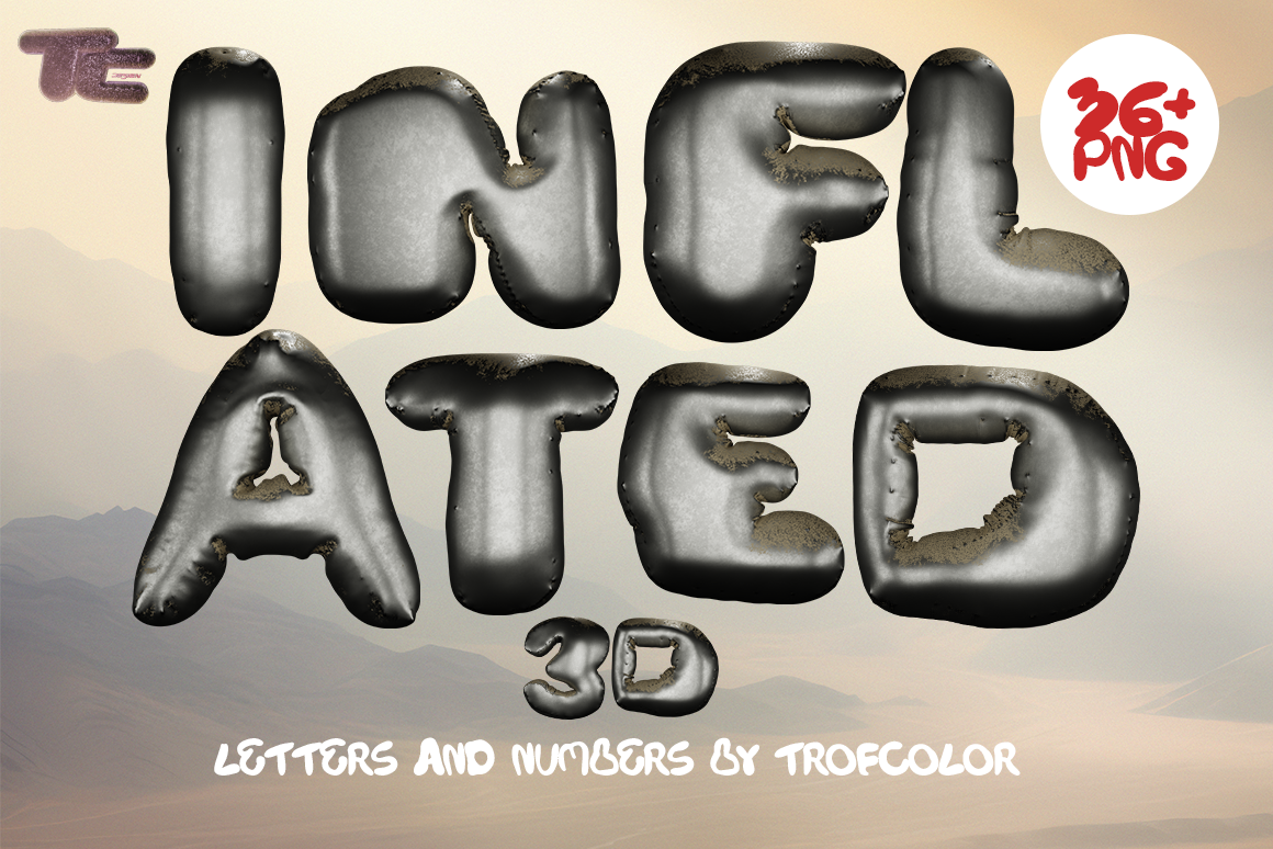 (FREE) TROFCOLOR - Inflated 3D Letters & Numbers — Изображение №1 — Брендинг, 3D на Dprofile
