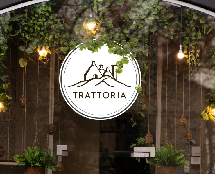 Логотип ресторана / Logotype restaurant trattoria logo — Брендинг, Маркетинг на Dprofile