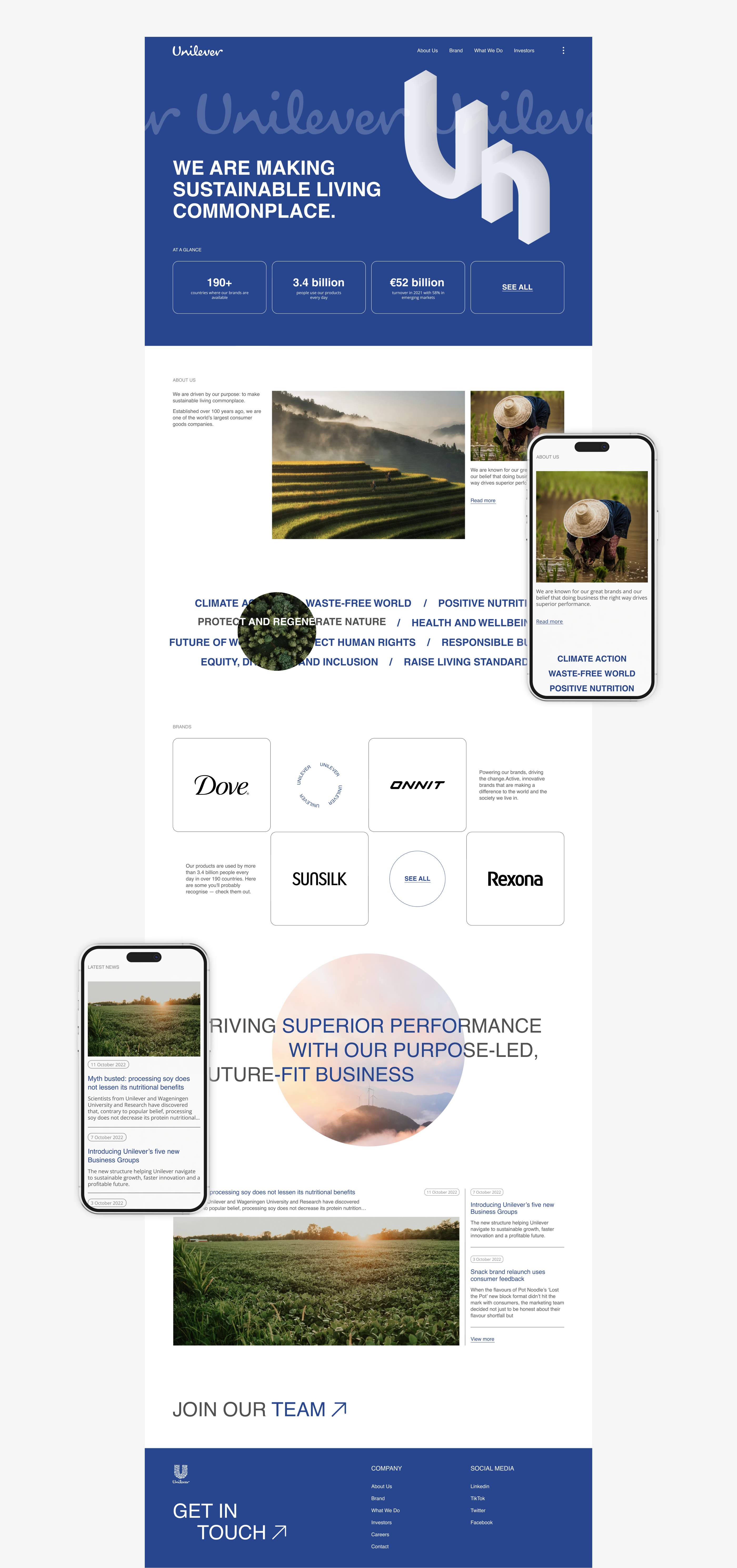 Unilever | Corporate website redesign — Изображение №2 — Интерфейсы на Dprofile