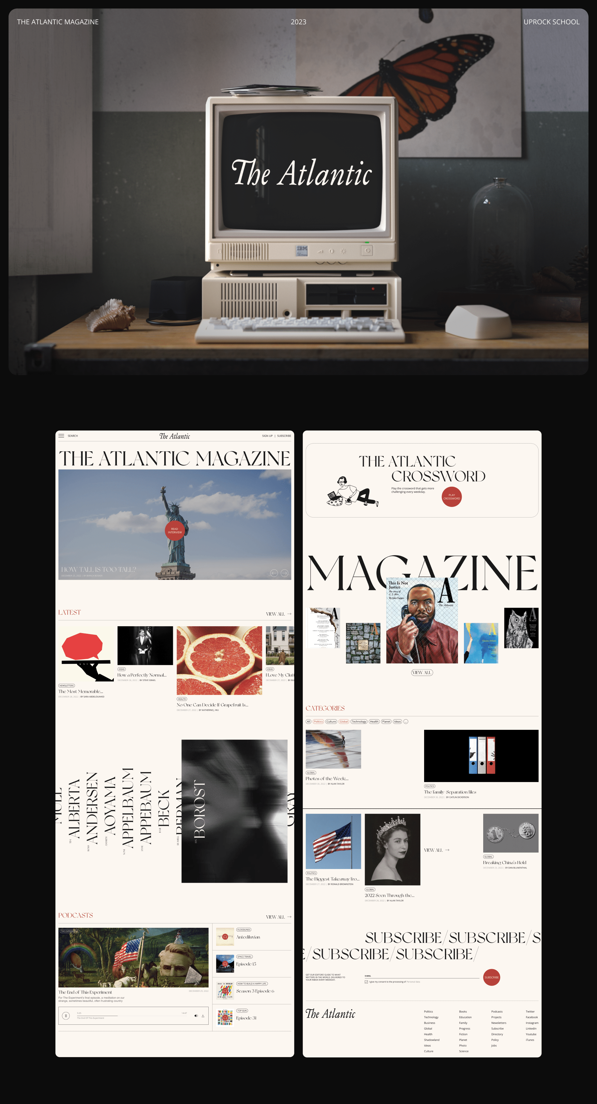 The Atlantic | Redesign Concept — Изображение №1 — Интерфейсы, Брендинг на Dprofile