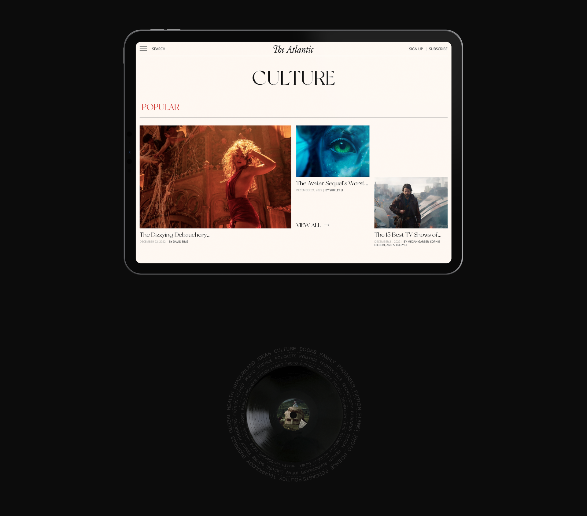 The Atlantic | Redesign Concept — Изображение №3 — Интерфейсы, Брендинг на Dprofile