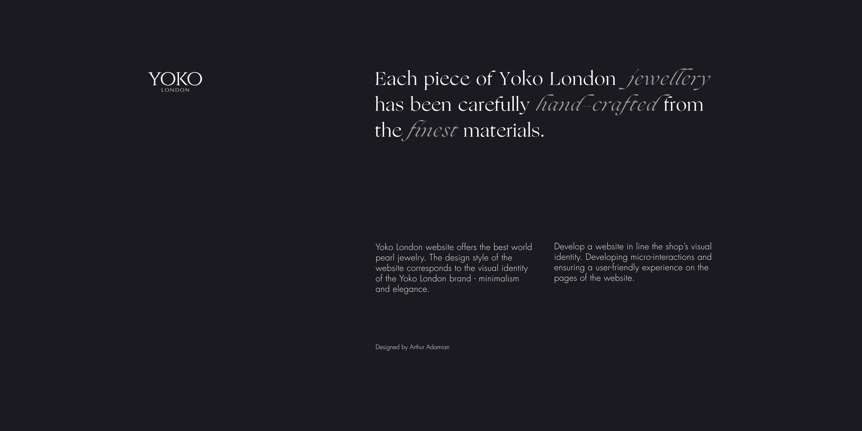 E-commerce Concept YOKO London — Изображение №2 — Интерфейсы на Dprofile