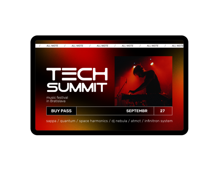 Сoncept landing page TechSummit — Интерфейсы, Маркетинг на Dprofile
