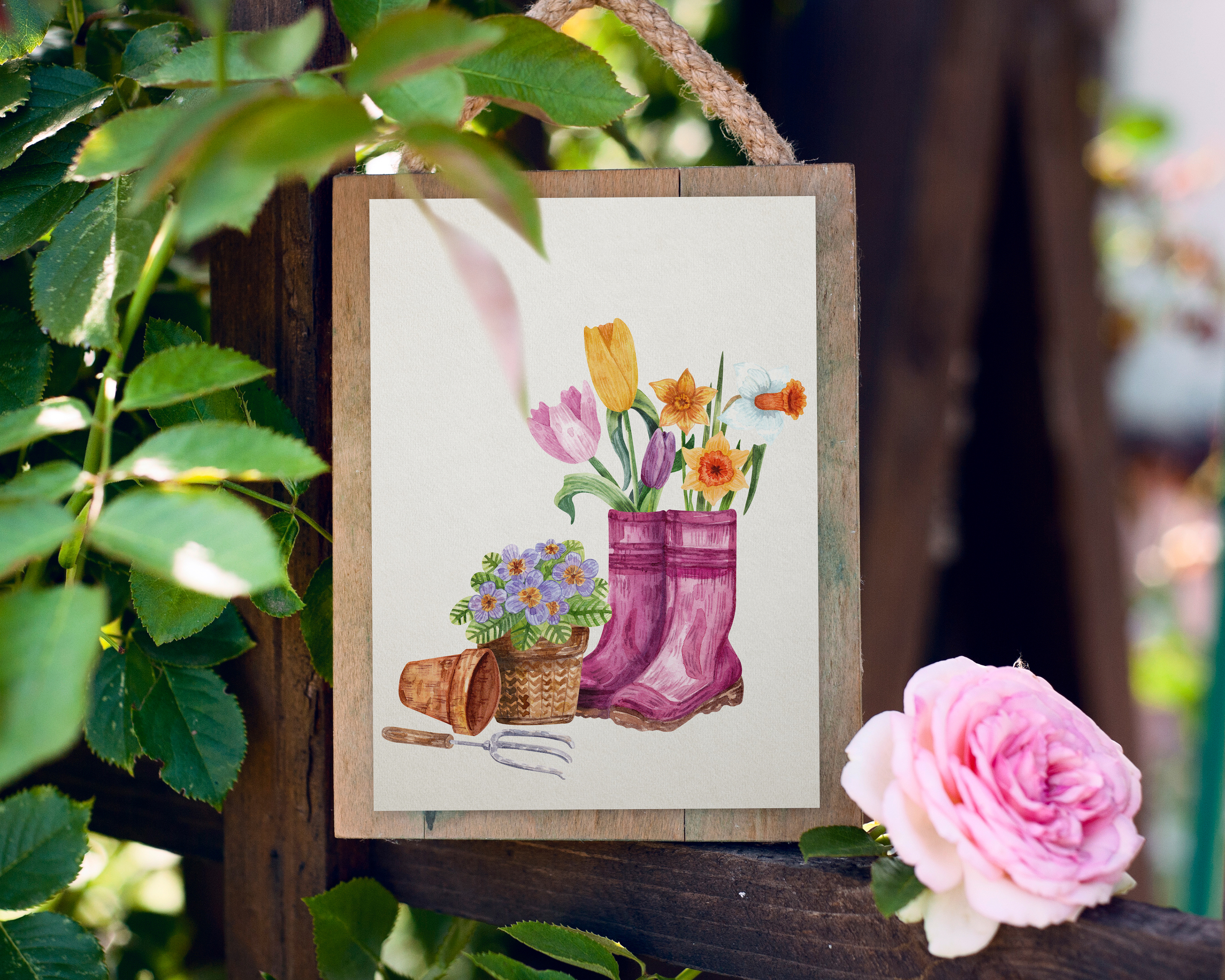 Gardening Time Watercolor — Изображение №10 — Иллюстрация на Dprofile