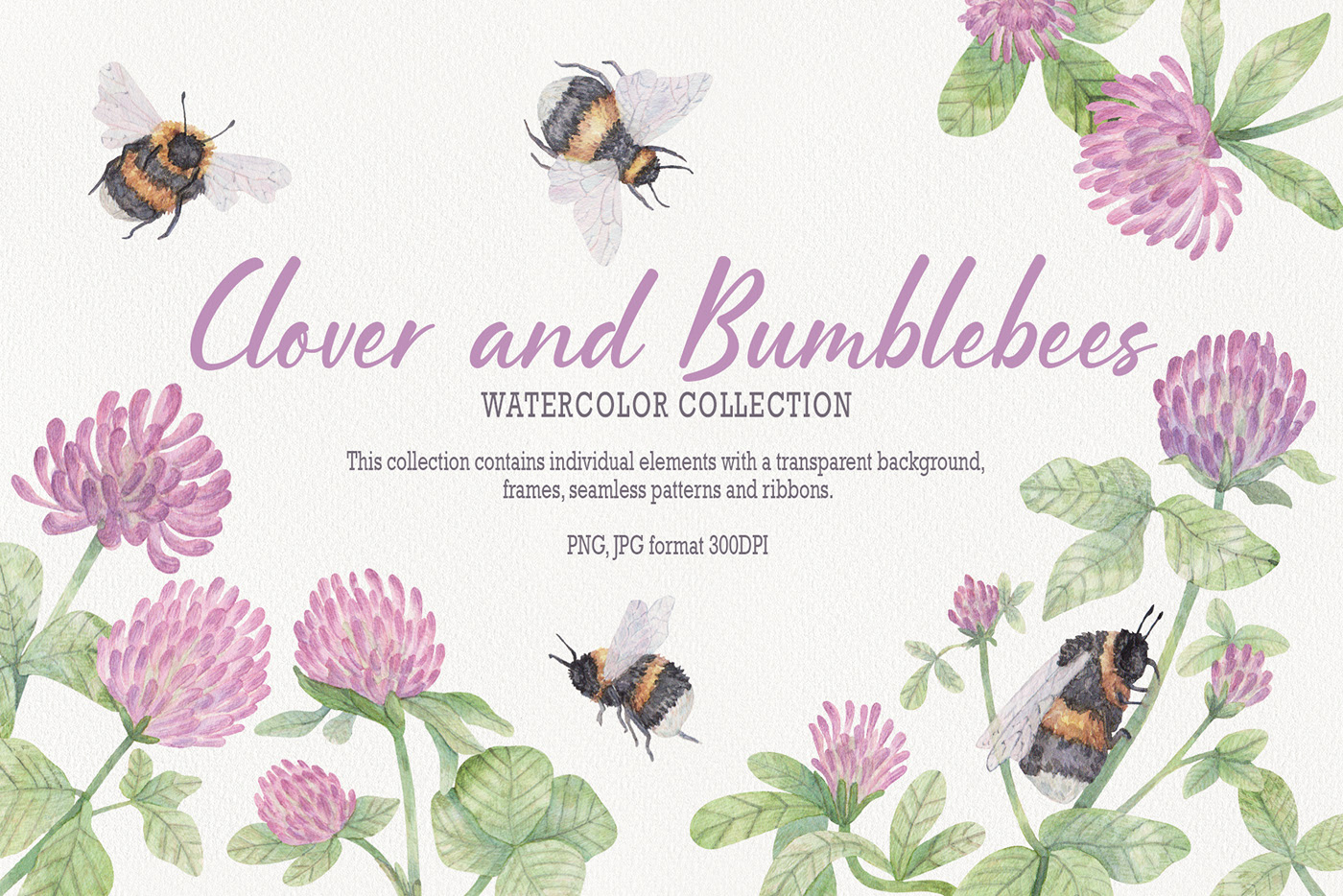 Clover and Bumblebees — Изображение №1 — Иллюстрация, Графика на Dprofile