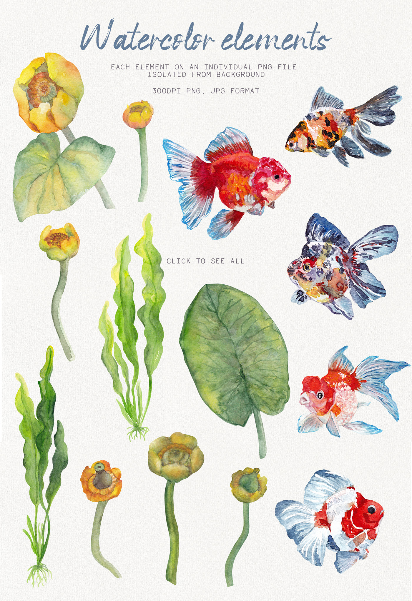 Goldfish and water lilies — Изображение №2 — Иллюстрация на Dprofile