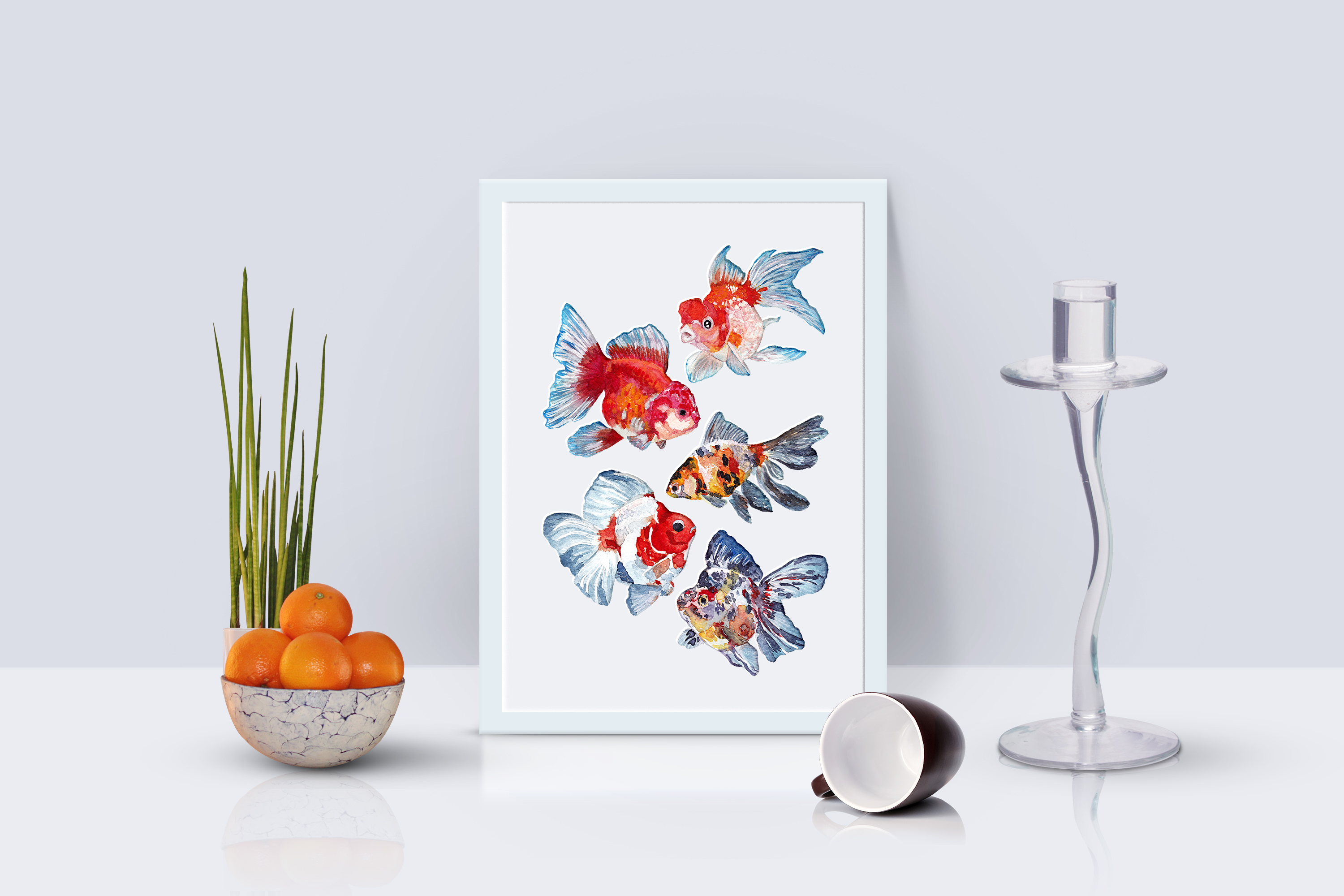 Goldfish and water lilies — Изображение №5 — Иллюстрация на Dprofile