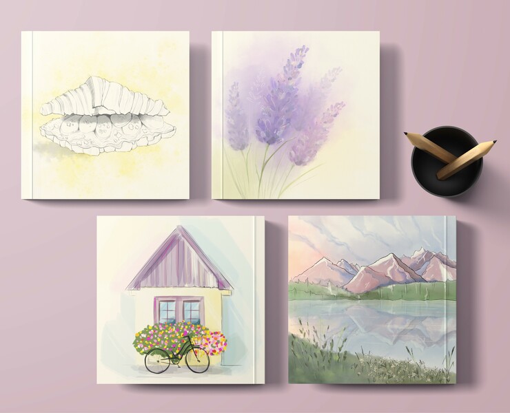 Pastel illustrations — Брендинг, Иллюстрация на Dprofile