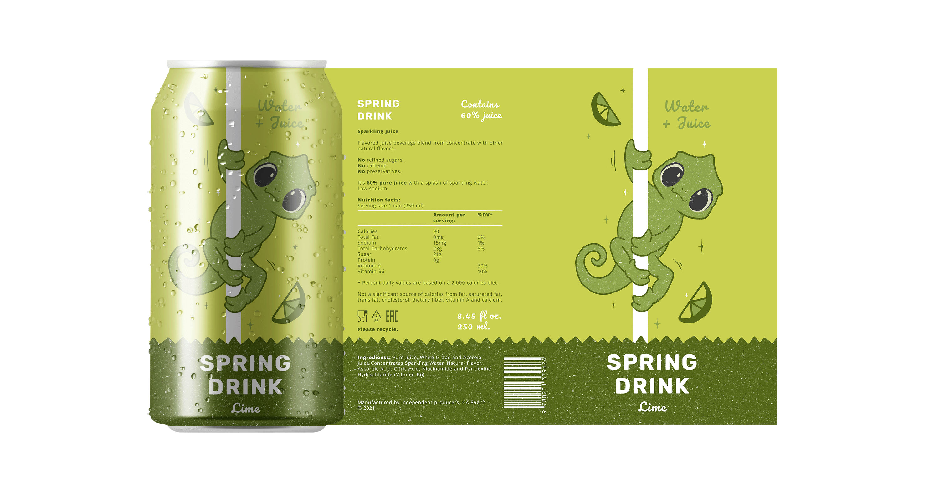 Spring Drink • Packaging design — Изображение №3 — Брендинг, Иллюстрация на Dprofile