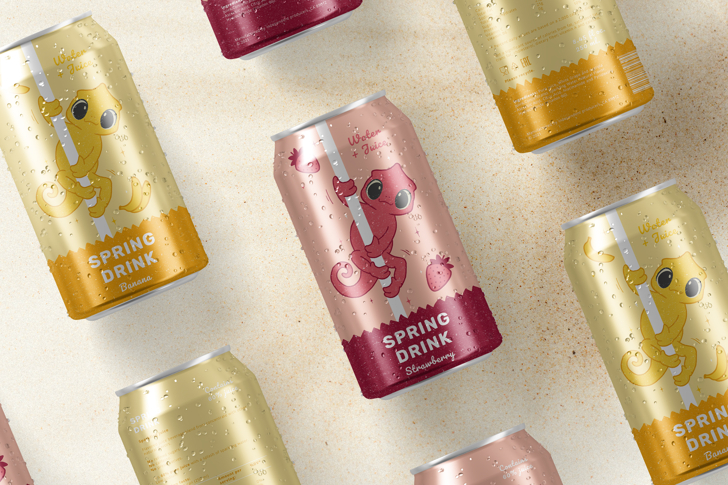 Spring Drink • Packaging design — Изображение №6 — Брендинг, Иллюстрация на Dprofile