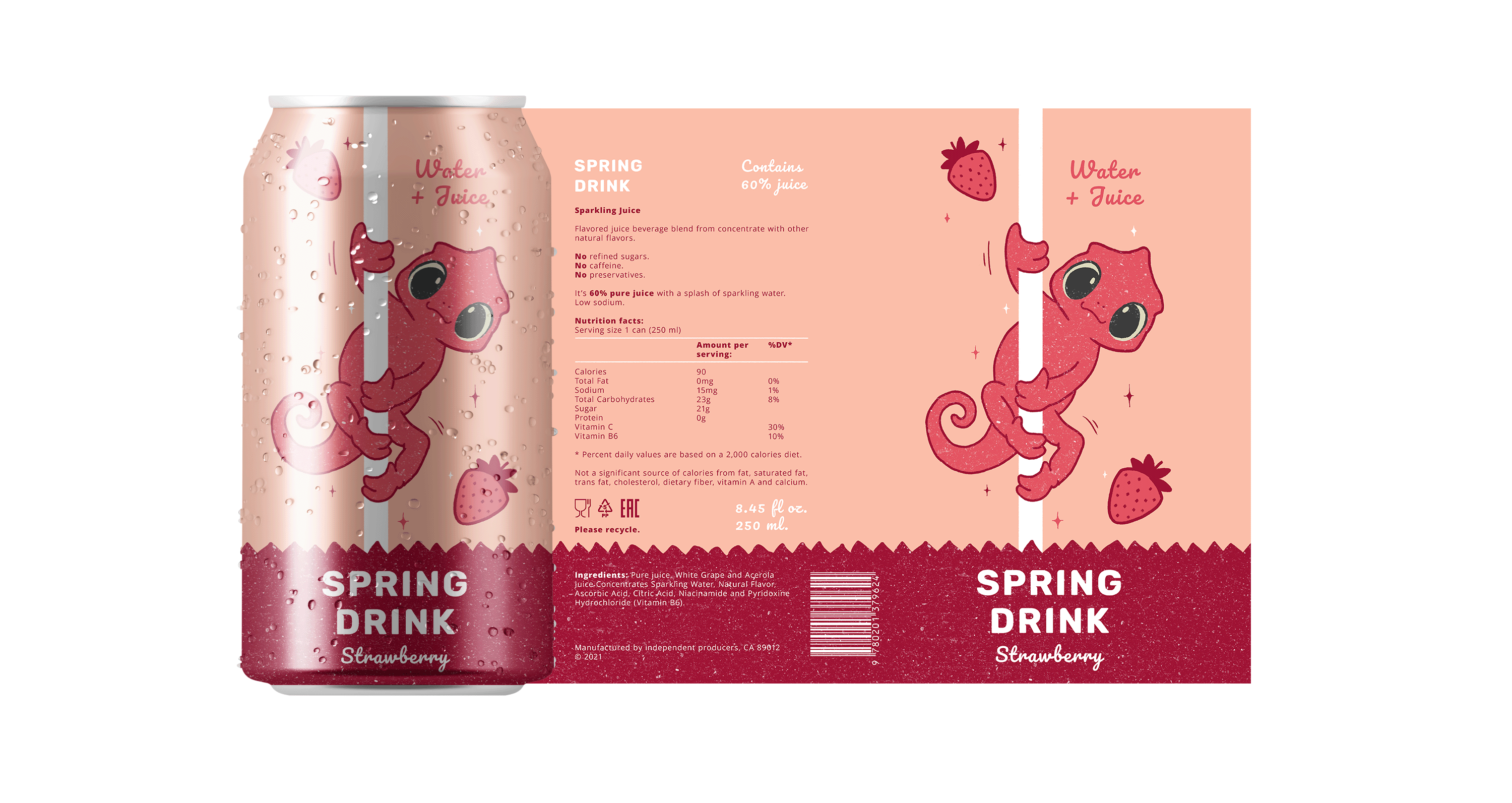 Spring Drink • Packaging design — Изображение №7 — Брендинг, Иллюстрация на Dprofile