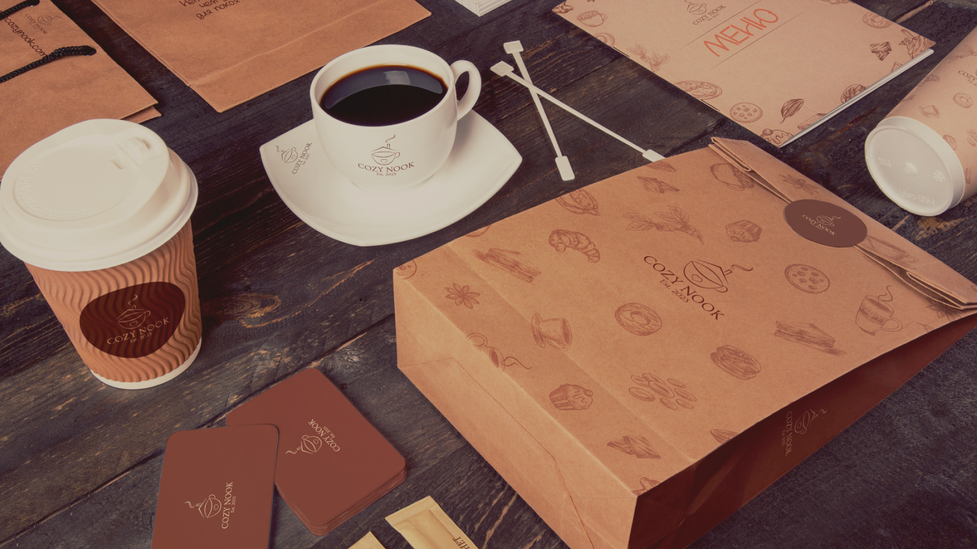 Лого и фирменный стиль для кафе / Branding for cafe — Изображение №19 — Брендинг, Графика на Dprofile