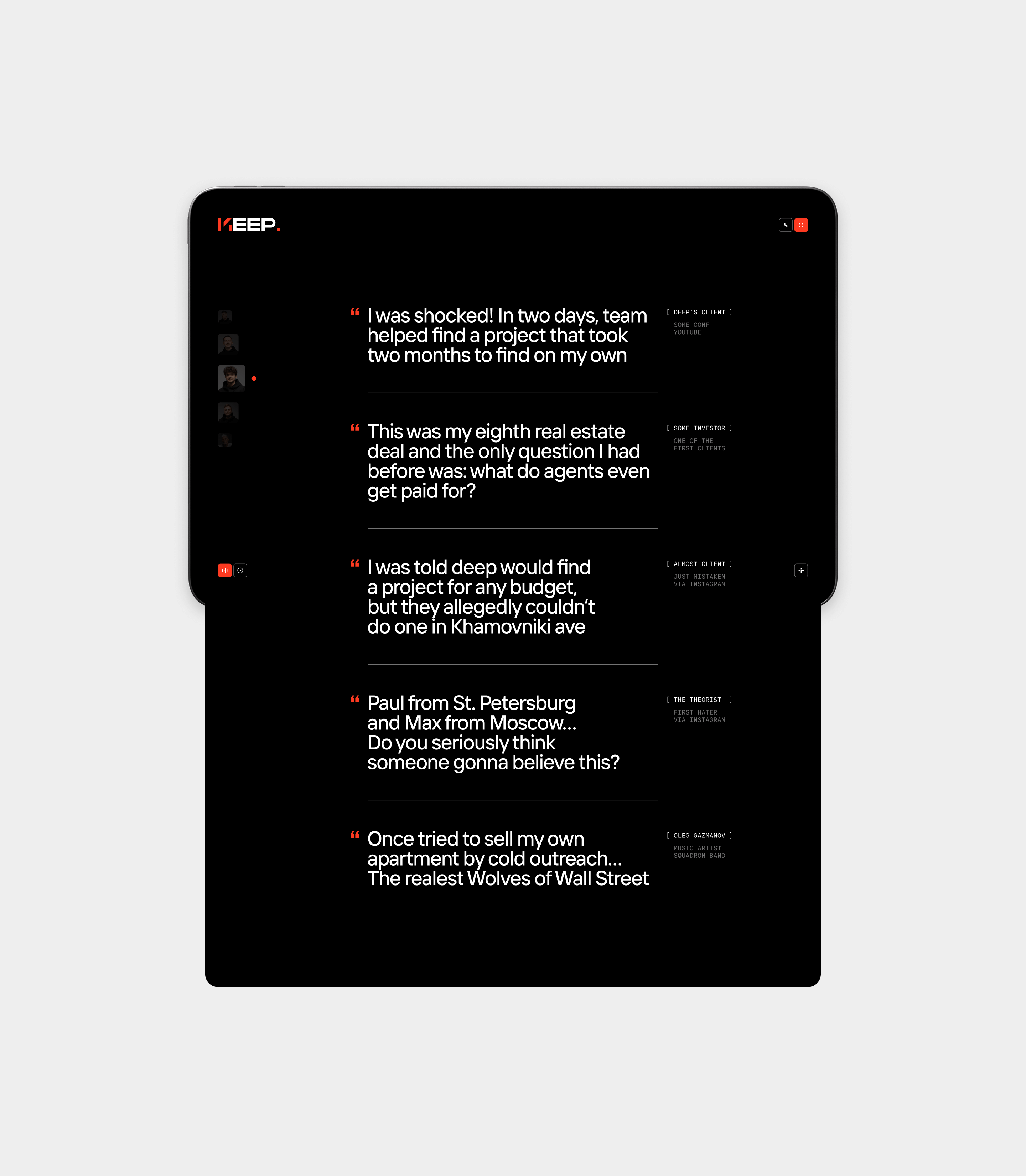 KEEP. | Website — Изображение №14 — Интерфейсы, 3D на Dprofile