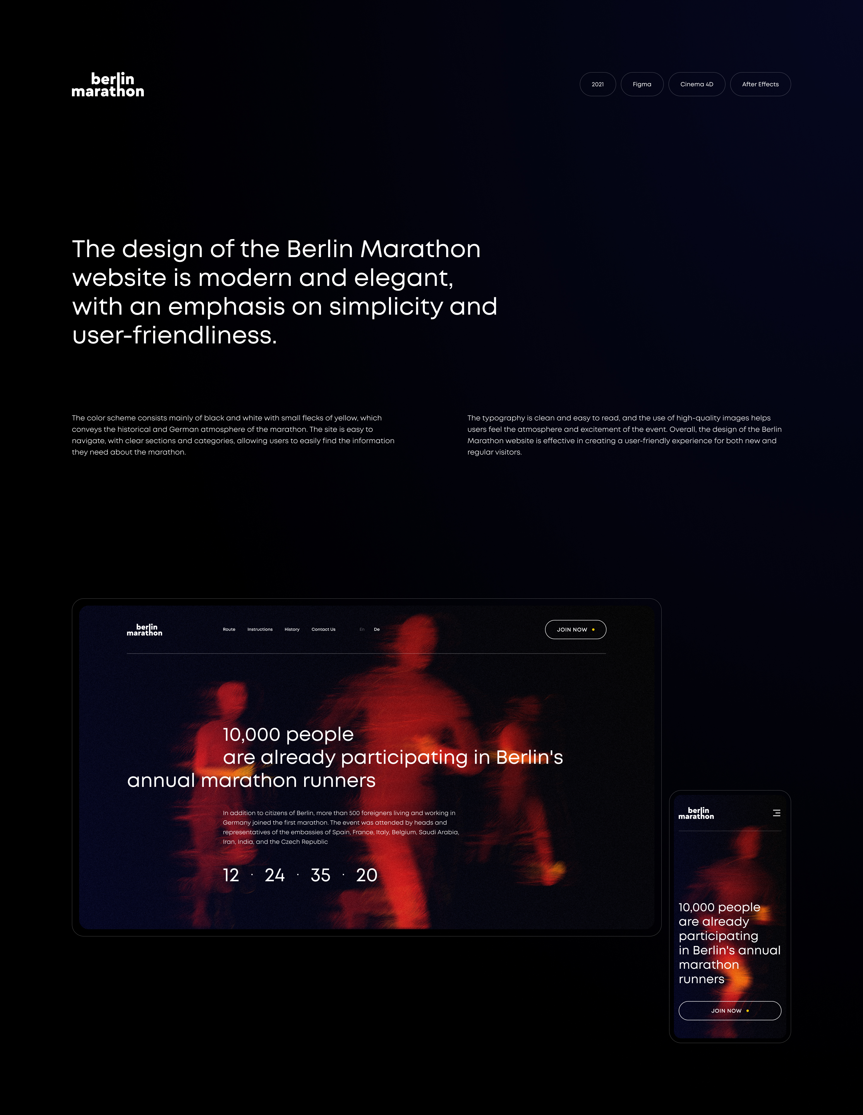 Berlin Marathon — Изображение №1 — Интерфейсы, Анимация на Dprofile