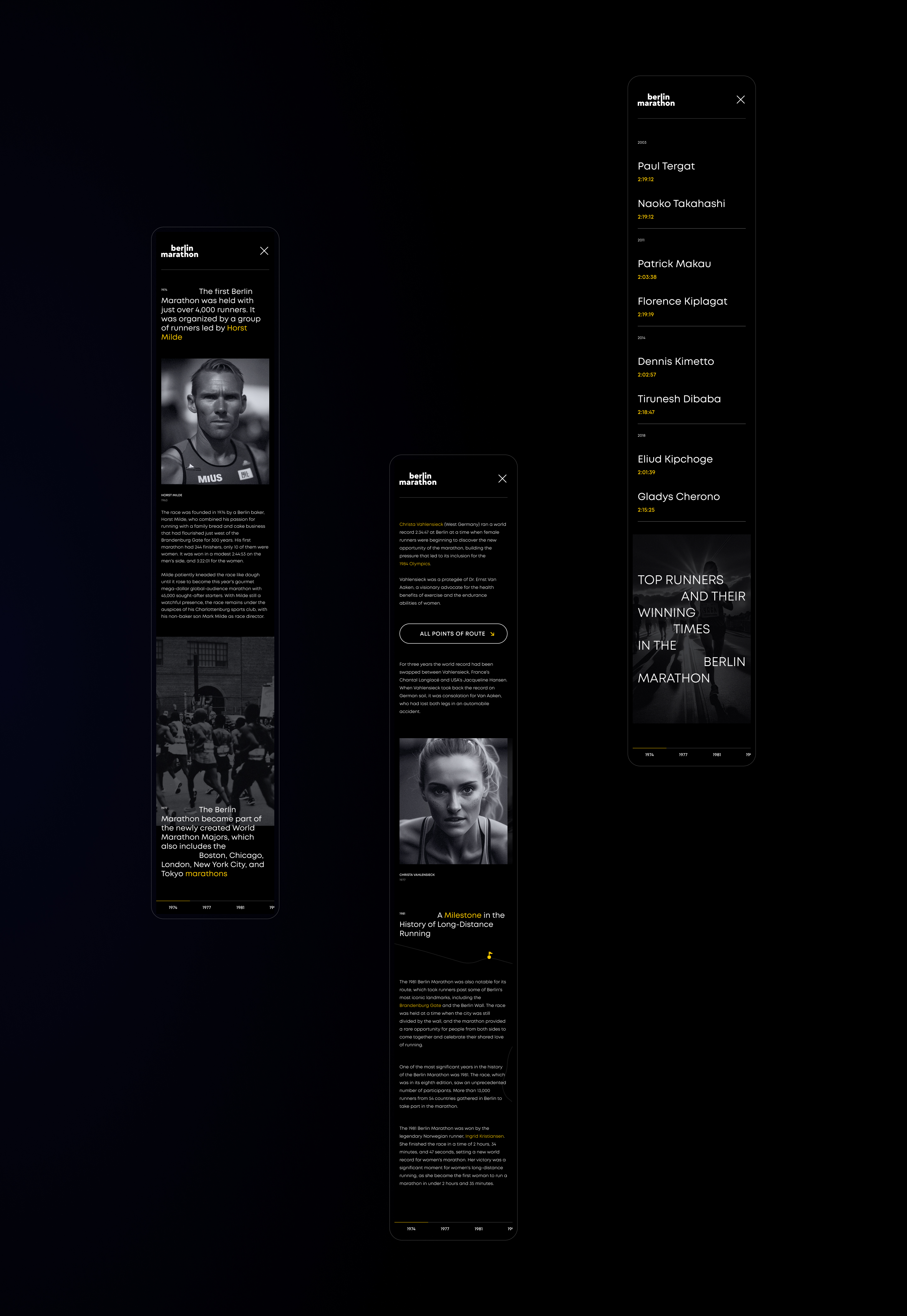 Berlin Marathon — Изображение №9 — Интерфейсы, Анимация на Dprofile