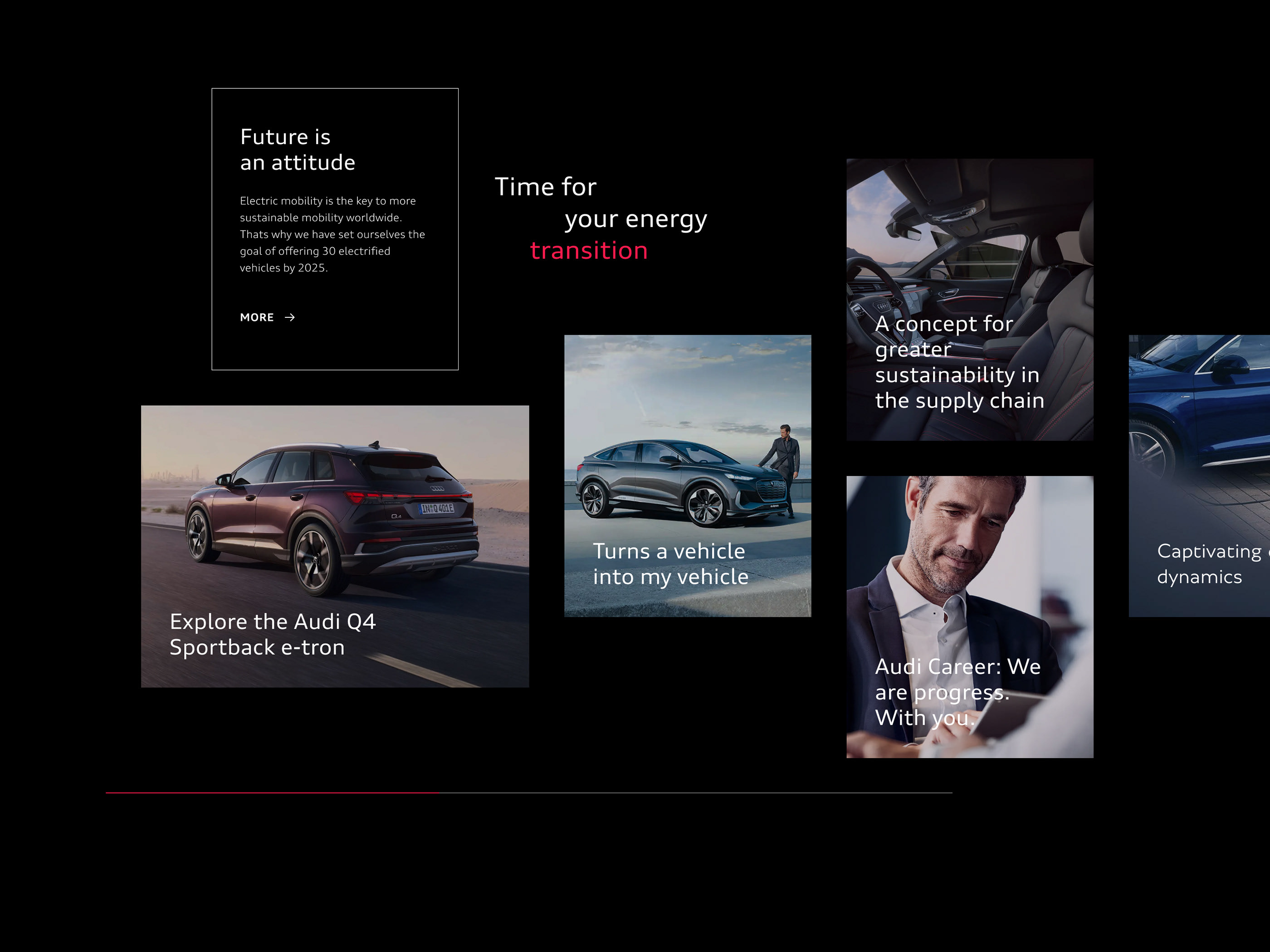 Audi De / Сайт — Изображение №7 — Интерфейсы, Анимация на Dprofile