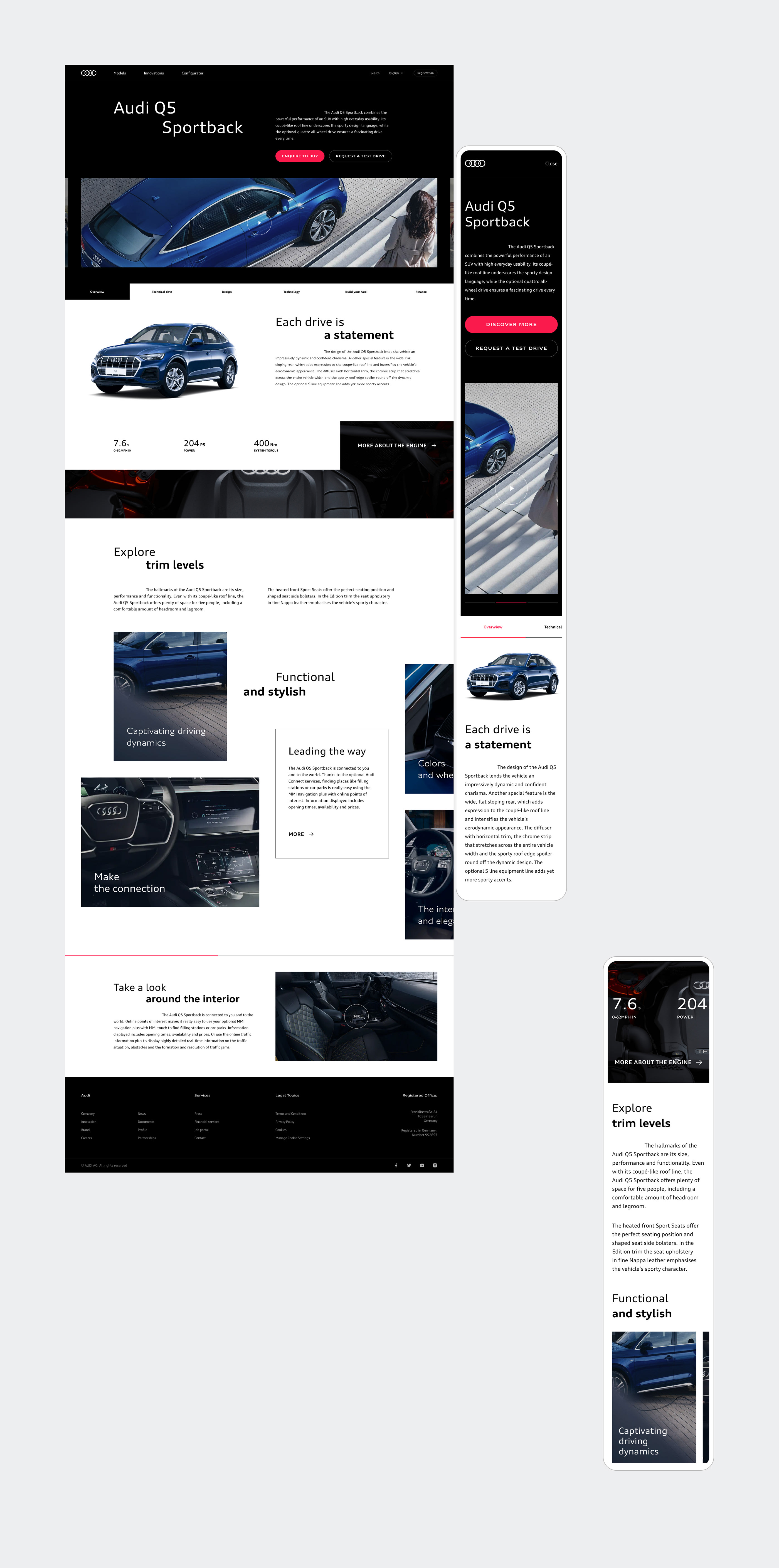 Audi De / Сайт — Изображение №10 — Интерфейсы, Анимация на Dprofile