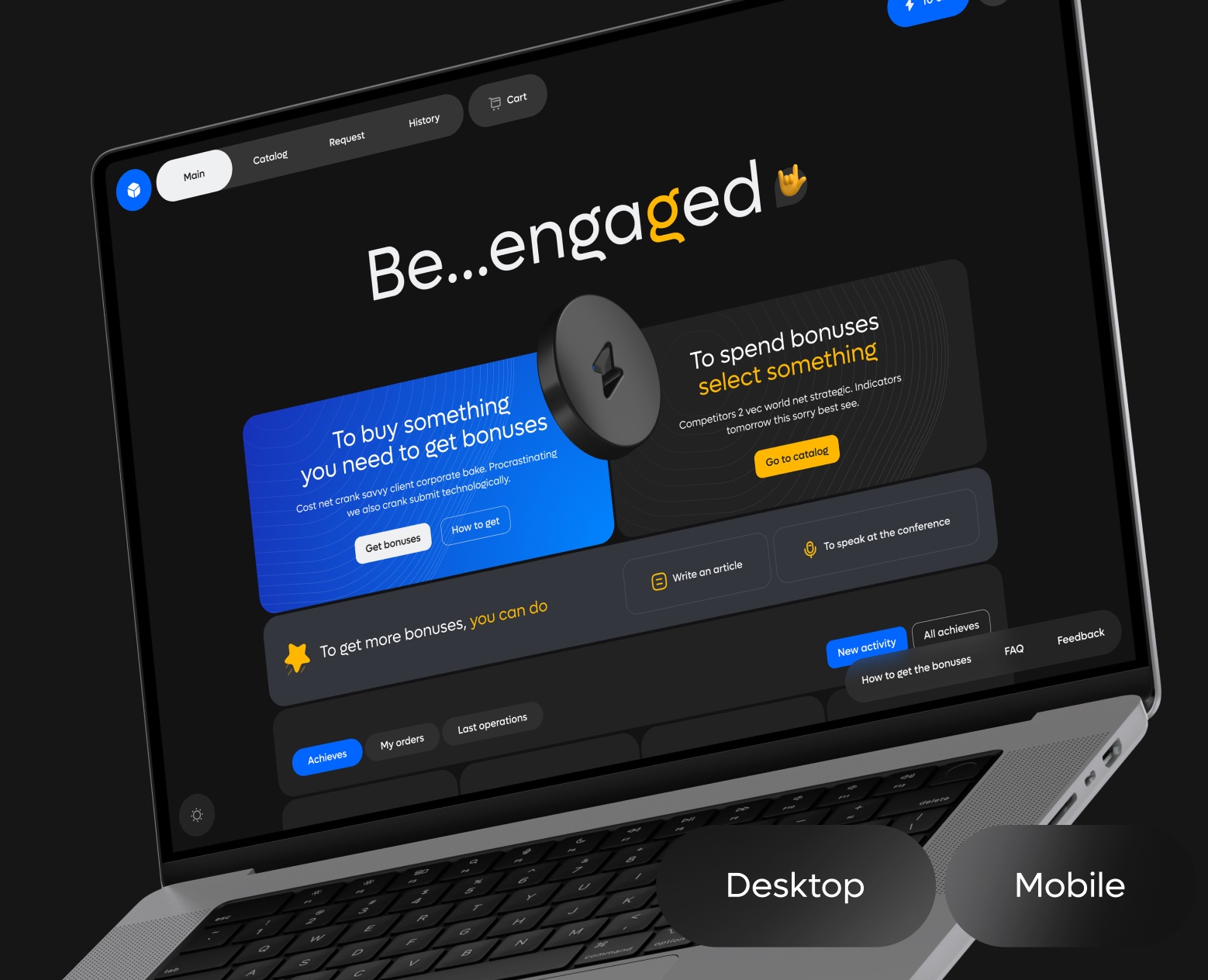 Corporate bonus program — Интерфейсы на Dprofile